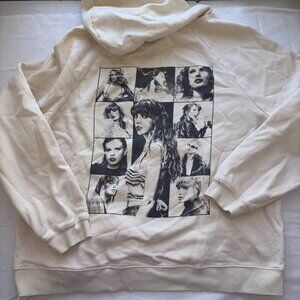 Taylor Swift The Eras Tour Official Merchandise Beige Hoodie Sweatshirt Size 2XL